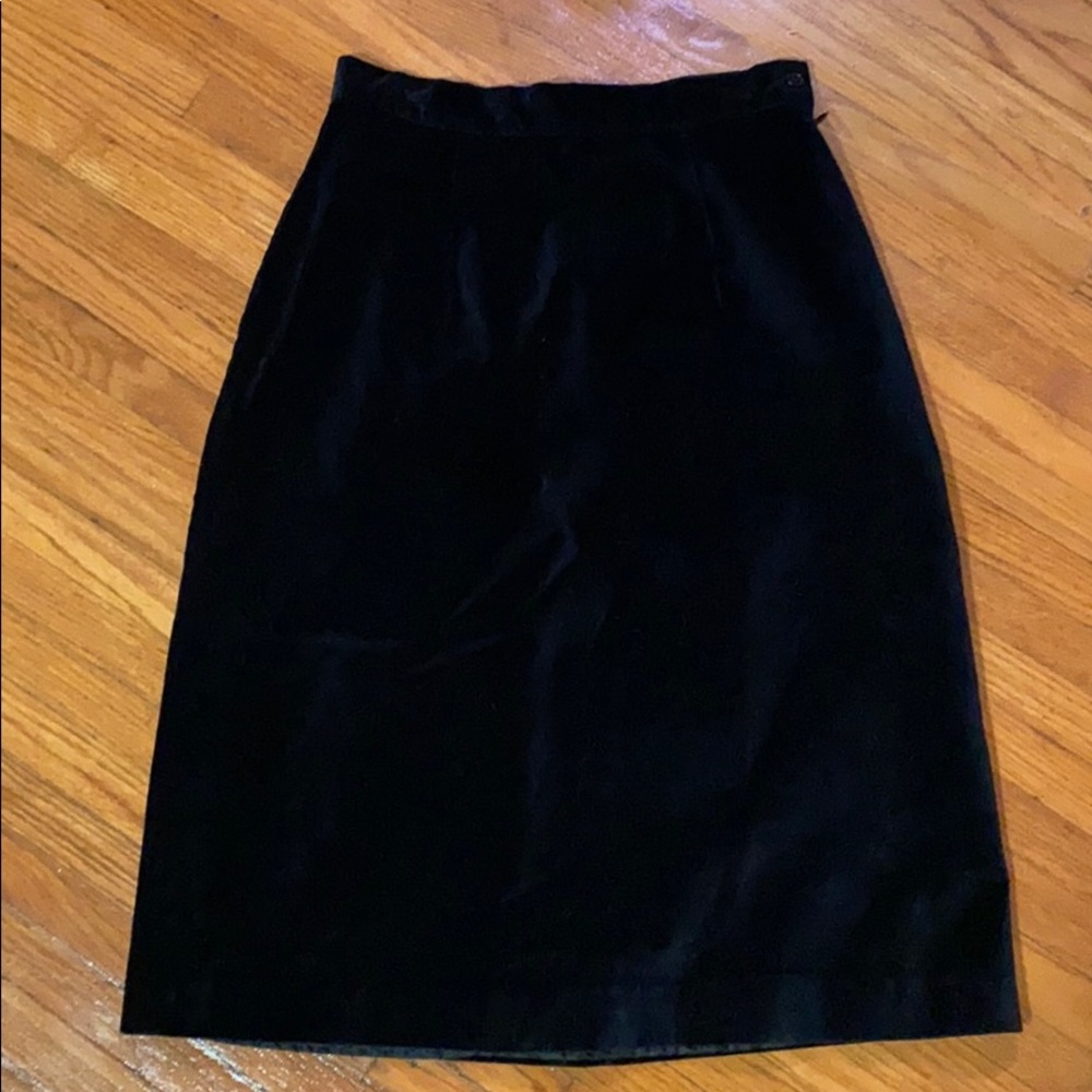 Trashy diva black velvet pencil skirt sz 6